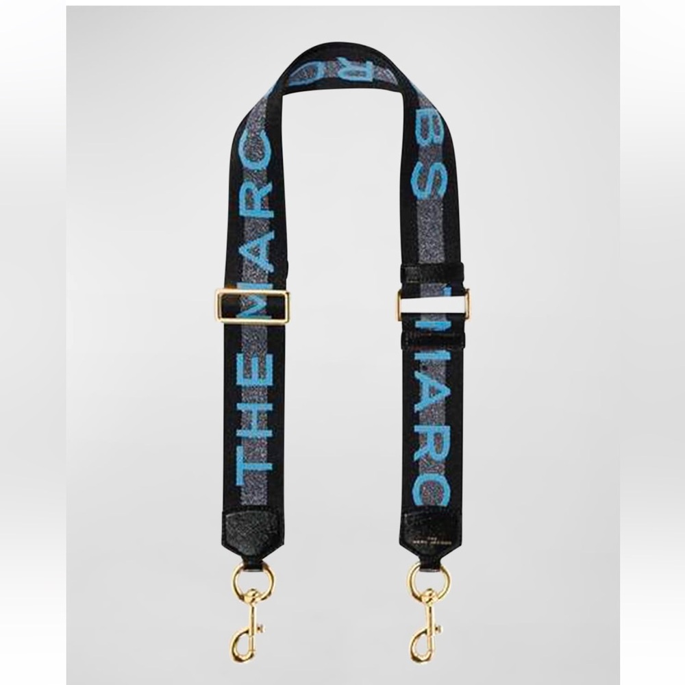 Marc Jacobs logo shoulder strap glitter